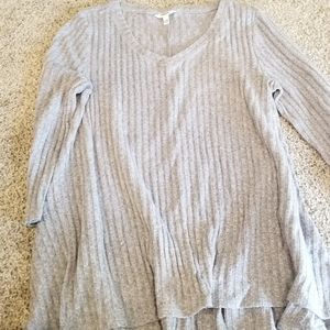 Gray V neck sweater